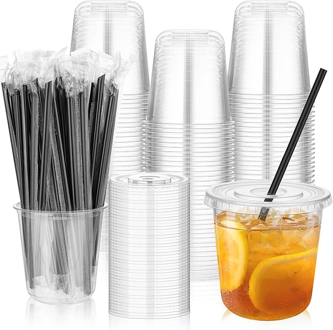 tchrules 100 Set 12oz Plastic Cups by Tchrules