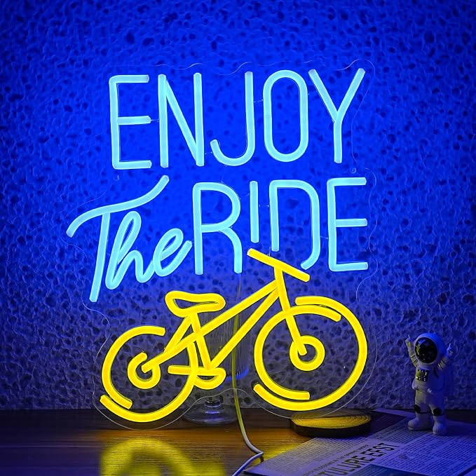 Enjoy The Ride Neon Sign, Gym Sign Fitness Neon Light, Motivational Sport - Image 2
