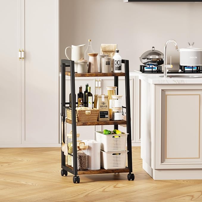 Homeiju 3 Tier Kitchen Storage Cart - Image 5