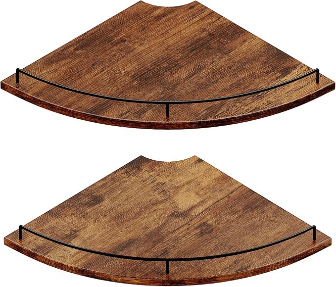 JJL Corner Shelf Wall Mounted, 12 Inches 2-Tier Floating Corner Shelf, by Unknown