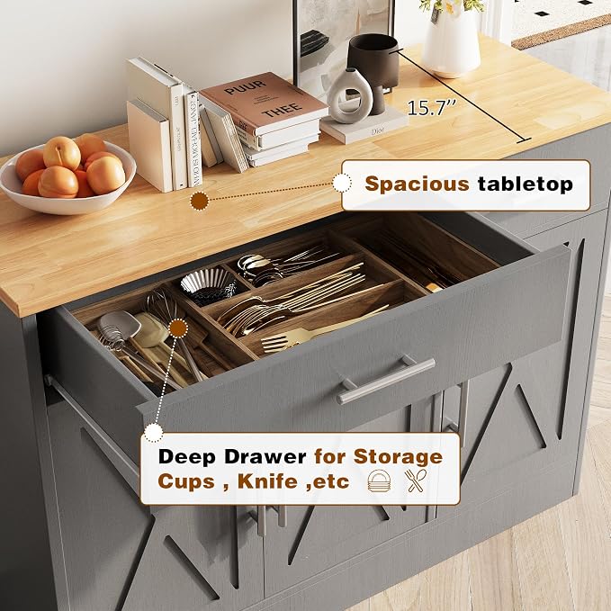 Vongrasig Sideboard Buffet Cabinet - Image 5