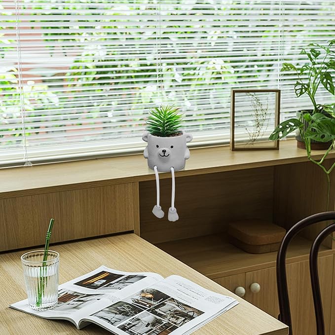 Artificial Succulents in Cement Pots - Image 6