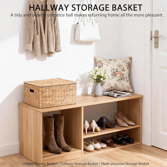 Large Water Hyacinth Storage Basket - Image 5