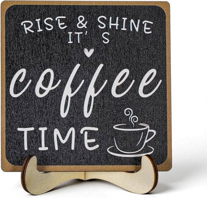 Wooden Coffee Bar Sign Coffee Bar Decor Coffee Bar Decorations Black White - Image 7