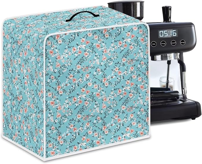 Floral Prints Coffee Machine Cover Heavy Duty Heat Resistant Waterproof by Unknown