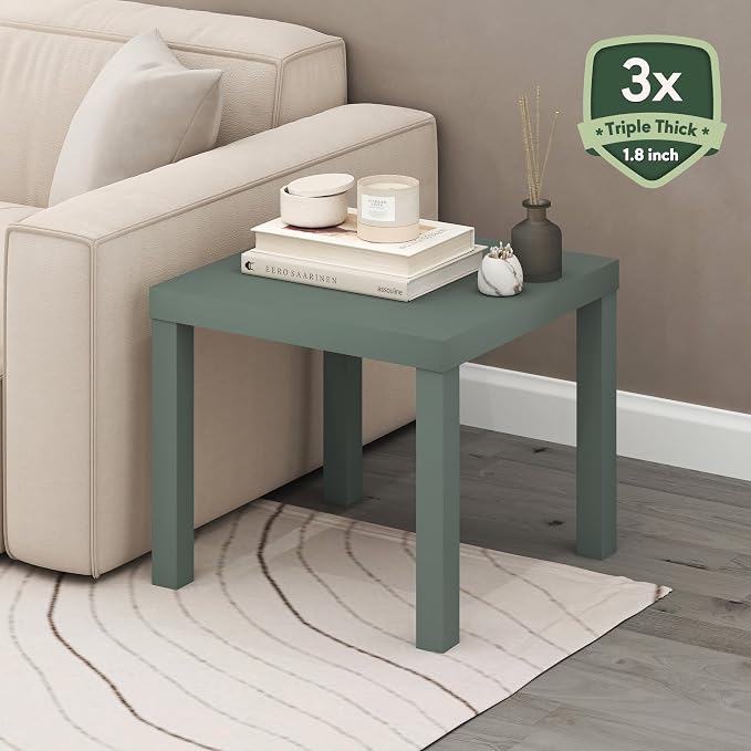 Furinno Classic Side Table, Square Modern End Table - Image 3