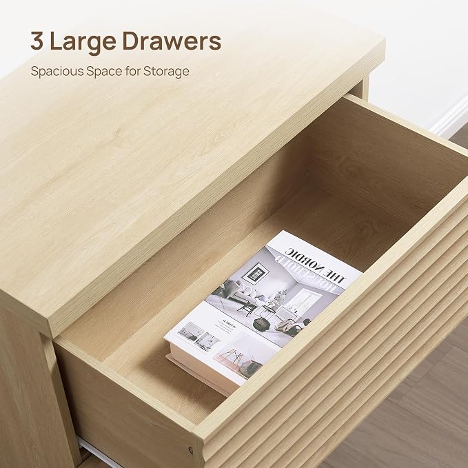 SICOTAS Buffet Cabinet with Storage, Fluted Accent Sideboard Modern Credenza - Image 5