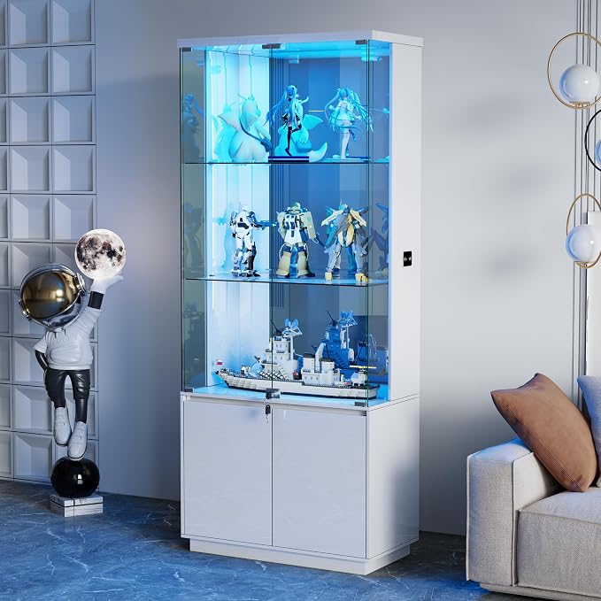 Gurexl 71" Tall Glass Display Cabinet - - Image 9