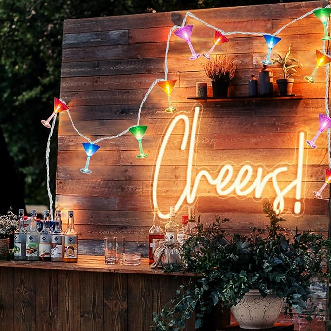 SUNSGNE LED Summer Decorative Indoor String Lights, 8.5ft Margarita Cup Hanging - Image 9