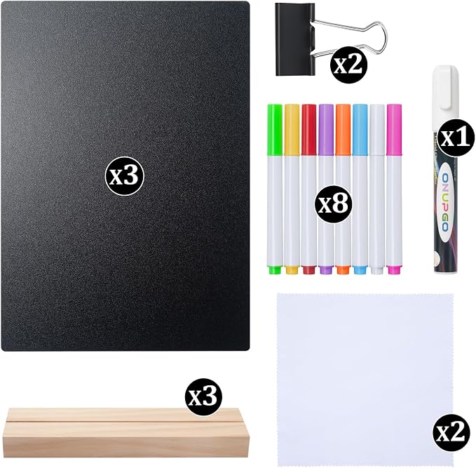 ONUPGO 3 Pack Tabletop Chalkboard - Image 7