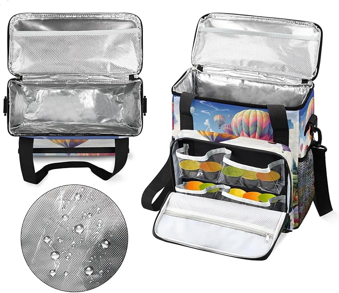 Hot Air Balloon Coffee Maker Carring Bag, Large Insulated Storage Organizer - Image 3