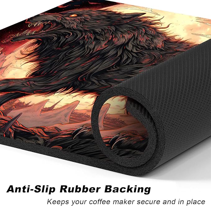 Coffee Mat, Coffee Bar Accessories Fit Under Coffee Maker Espresso Machine - Image 4
