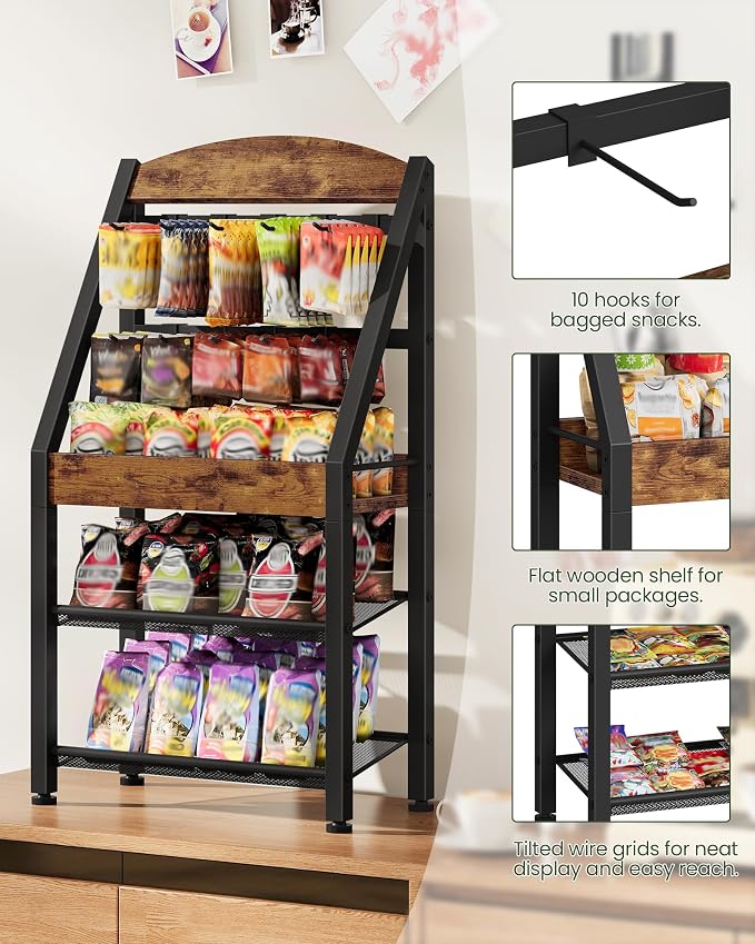 CHOEZON Snack Organizer for Countertop, Retail Display Stand - Image 5