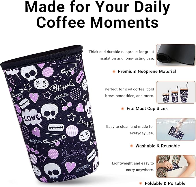3 Pack Iced Coffee Sleeve Reusable - Image 3