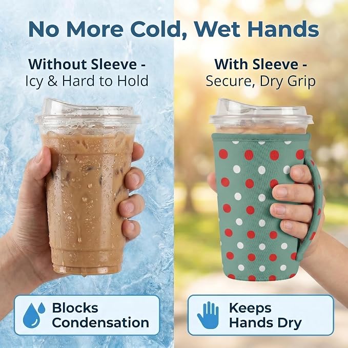 Artsocket 3 Pack Reusable Iced Coffee Sleeve - Image 3