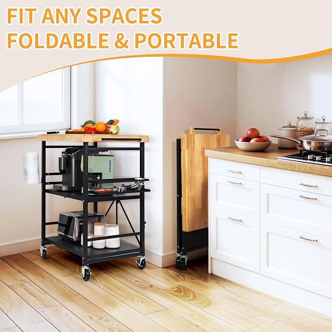 PLKOW Foldable Kitchen Cart - Image 7