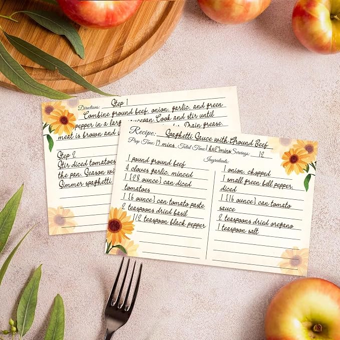 Recipe Cards 4x6, Premium Double-Sided Recipe Cards - Image 2