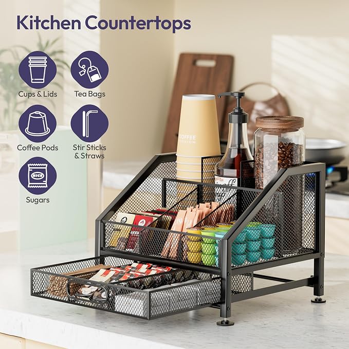 SWTYMIKI Coffee Bar Organizer for Countertop – Space-Saving Kcup Organizer - Image 5