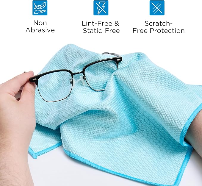 Microfiber Glass Cleaning Cloth, 6 Pack | 15.5x15.5 Inches Lint Free Streak - Image 6