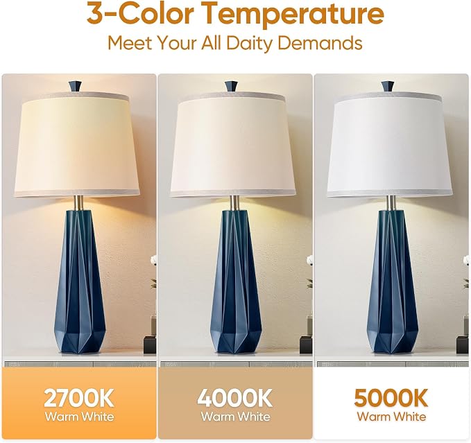 WIHTU 3 Color Temperature Table Lamps Set of 2, Beside Lamp - Image 3