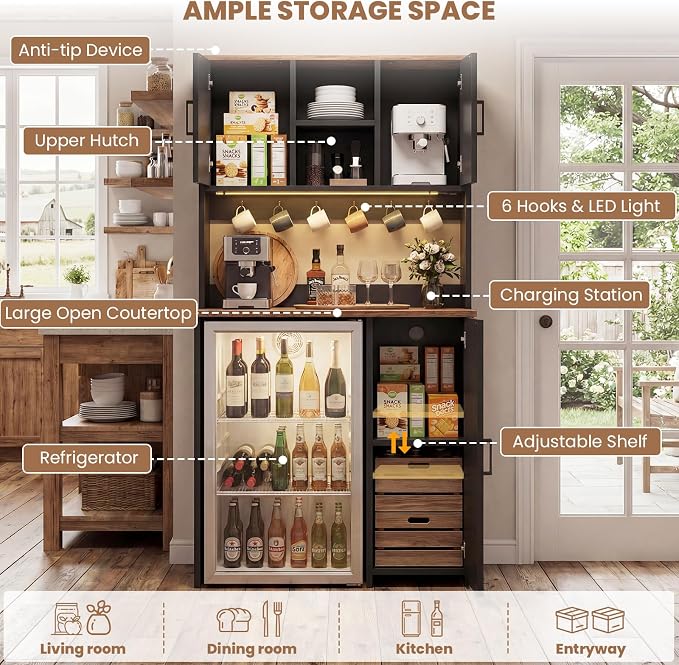 Unikito Mini Fridge Cabinet - Image 7
