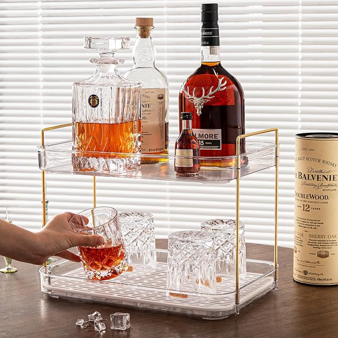 Seoneiro Whiskey Tray, Glass Cup Rack, Mug Holder, Coffee Cup Organizer - Image 6