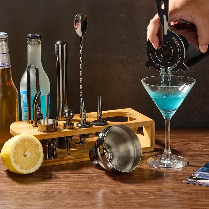 Cocktail Shaker Set Bartender Kit : 12-Piece Bar Tool Set - Image 6
