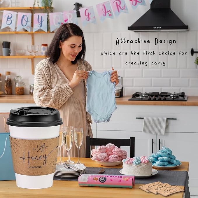 20 Counts A Baby Is Brewing, Coffee Cup Sleeves - Image 4