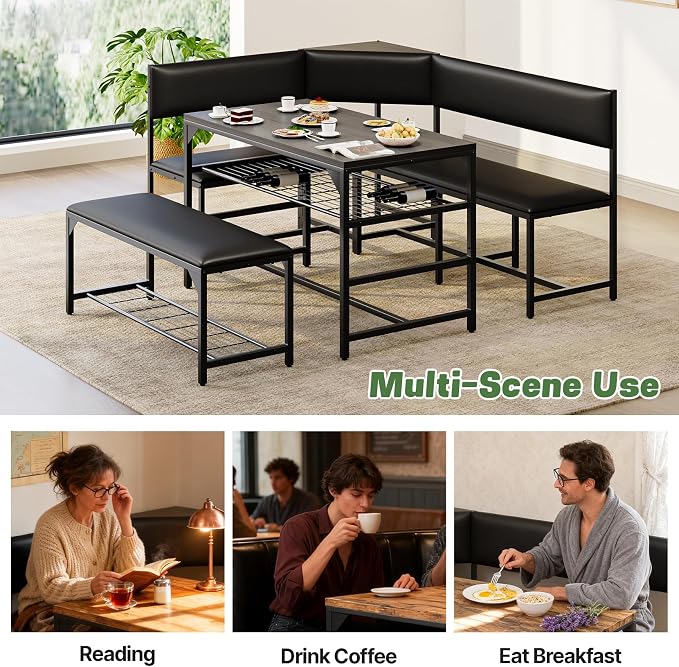 Concho Kitchen Breakfast Nook Table Set - Image 7