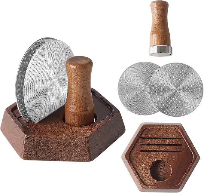 4-Piece 53.3mm Espresso Puck Screen by NVAAV