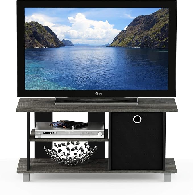 Furinno Simplistic TV Stand, 3-Tier Entertainment Center, Open Shelf TV Console - Image 3