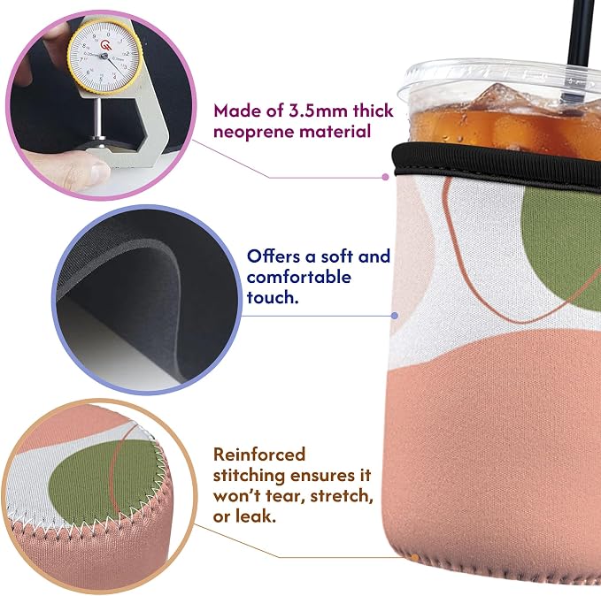 Reusable Insulated Neoprene Iced Coffee Sleeve - Image 2