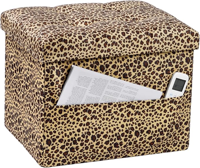 Bsketa Storage Ottoman Foot Rest Stool, Small Velvet Storage Ottomans Bench by Bsketa
