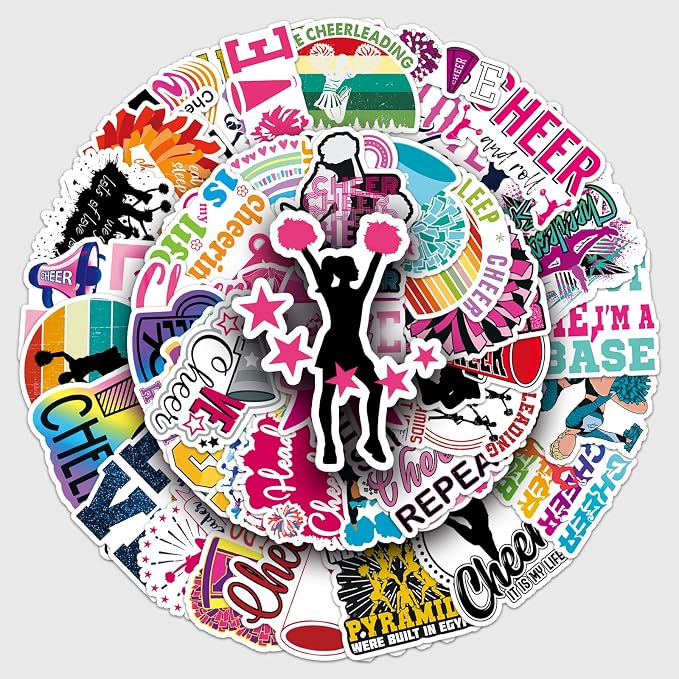 50Pcs Cheerleading Stickers, Waterproof Vinyl Cheer Stickers - Image 4