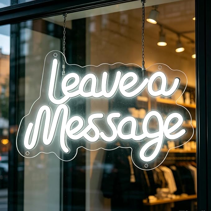 Leave A Message Neon Sign for Wall Decor, Message Led Signs, Dimmable USB - Image 7
