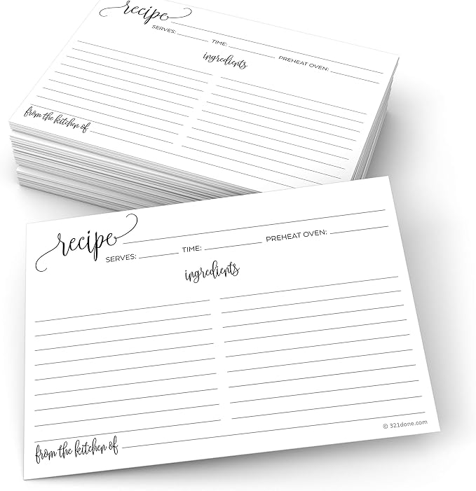 321Done Recipe Cards by 321Done