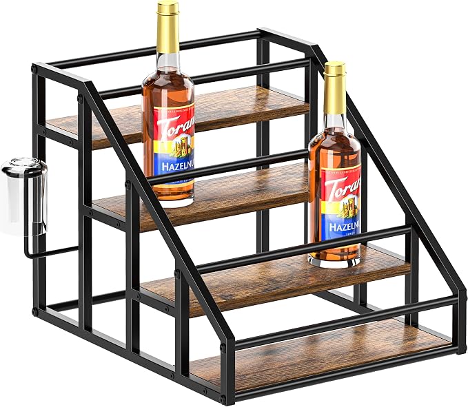 Coffee Syrup Rack Organizer, Spice Racks, Syrup Bottle Holder Stand by HOME
