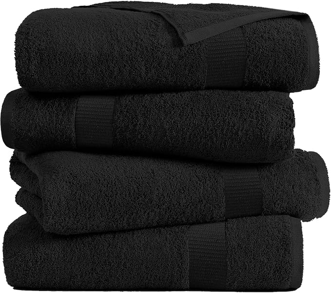 RIVERSIDE Medium Bath Towel Set of 4, 24x48 Inches – 100% Ring-Spun Cotton Bath - Image 4