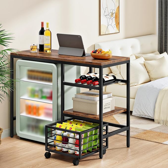 HOOBRO Mini Fridge Stand, Coffee Bar Station - Image 2