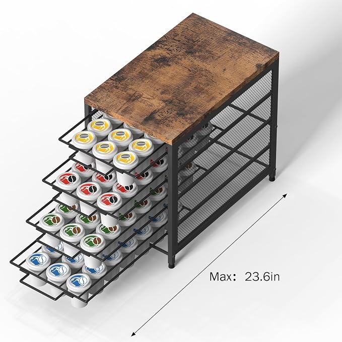 Coffee Pod Drawer for K Cups, 72 K-Cup Capacity Storage Organizer, 4-Tier - Image 6