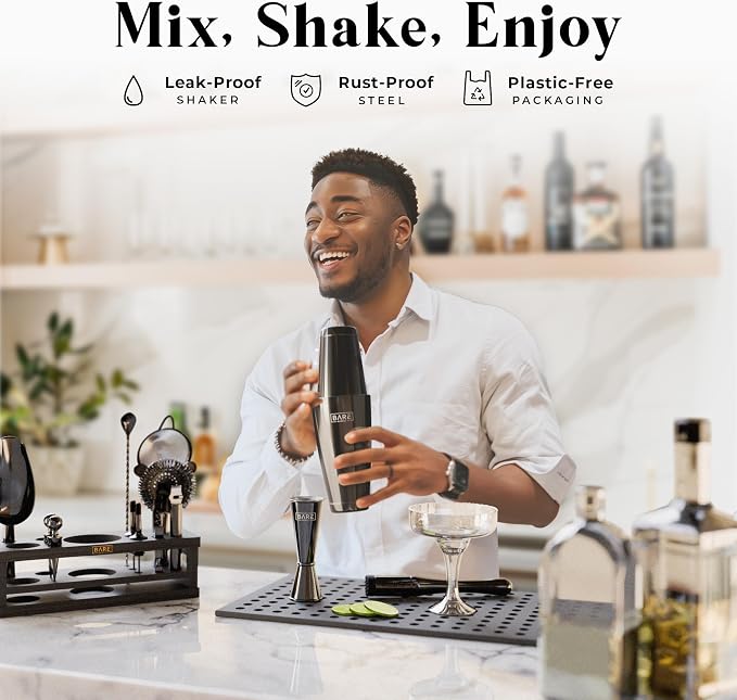 BARE BARREL® Mixology Bartender Kit Bar Set | 16-Piece Cocktail Shaker Set | - Image 3