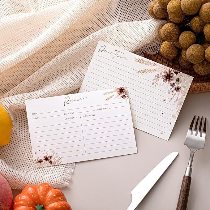 Outus 50 Pieces 4x6 Recipe Cards, Double Sided Blank Cards - Image 3