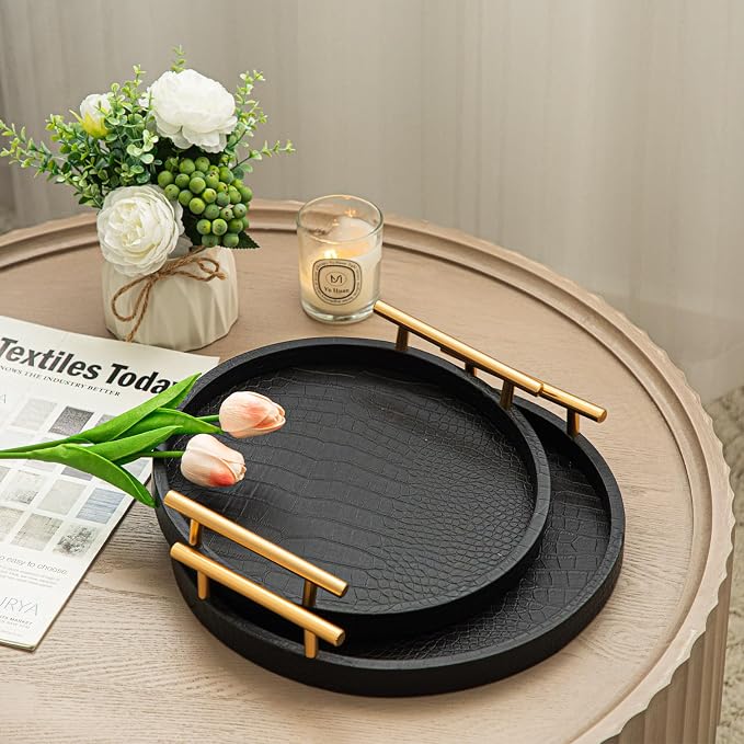Decorative Serving Trays, Decorative Trays Coffee Table Tray Ottoman Platter - Image 6