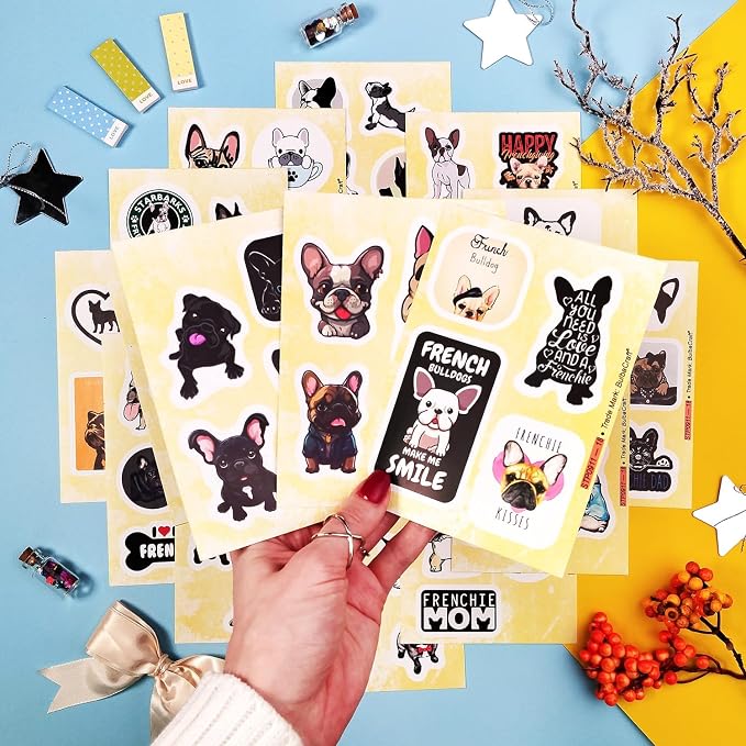 100Pcs French Bulldog Stickers for Laptop - Image 5
