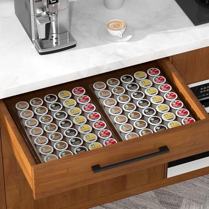 AITEE Acrylic K Cup Drawer Organizer, Hold 35 Coffee Capsules, K Cup Coffee Pod - Image 6