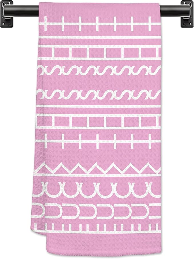 Funny Pink Kitchen Towel, Dark Humor Dish Tea Towel, Funny Swear Word Hand by Unknown