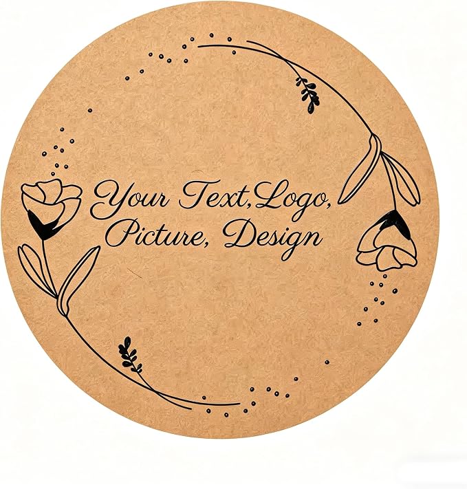 Kraft Paper Custom Stickers Round Labels Personalized by customizedstickerlabels