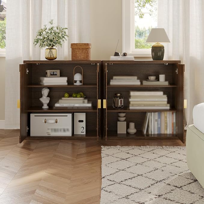 Modern Kitchen Sideboard with Storage, 31.5" Buffet Cabinet with 3 Adjustable - Image 9