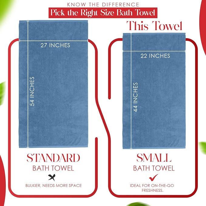 RIVERSIDE 100% Ring-Spun Cotton Bath Towels Set of 4 22 x 44 - Image 4