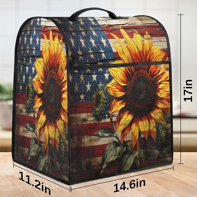 Sunflower Kitchen Aid Mixer Cover Compatible Stand Mixer Dust Cover | Flag - Image 3